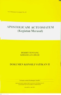 Image of APOSTOLICAM ACTUOSIATEM : KEGIATAN MERASUL