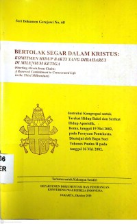 Image of BERTOLAK SEGAR DALAM KRISTUS
