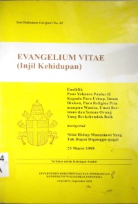Image of EVANGELIUM VITAE