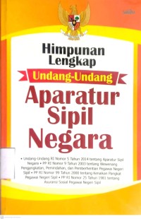 Image of HIMPUNAN LENGKAP UNDANG-UNDANG APARATUR SIPIL NEGARA