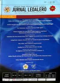 Image of JURNAL LEDALERO : VOL.20, NO.1 JUNI 2021