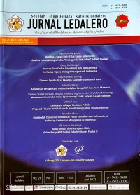 Image of JURNAL LEDALERO : VOL.21, NO.1 JUNI 2022