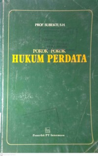 Image of POKOK POKOK HUKUM PERDATA