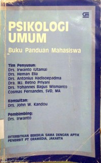 Image of PSIKOLOGI UMUM : BUKU PANDUAN MAHASISWA